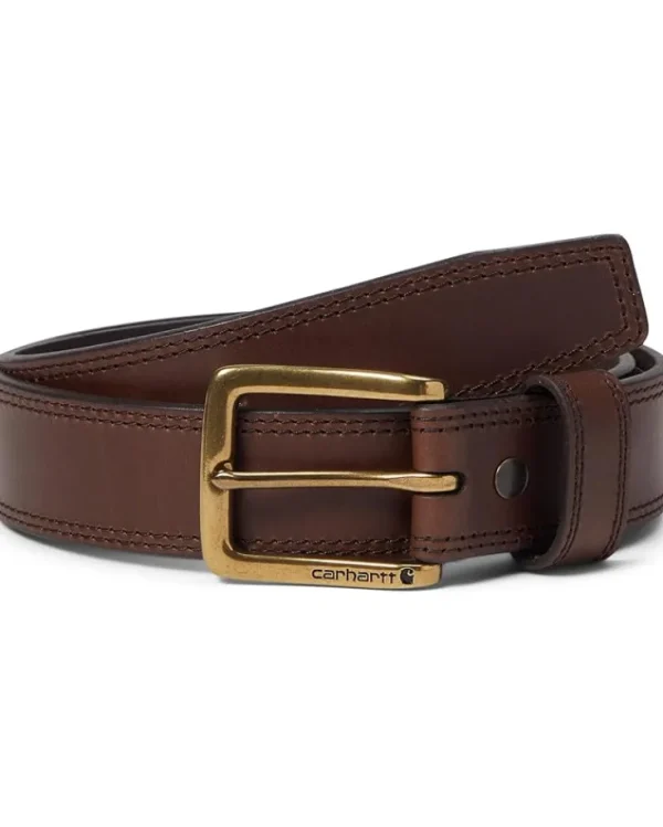 Carhartt Belts | Belts<Leather Engraved Buckle Belt Brown/OEB Finish