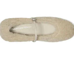Stuart Weitzman Flats<Lennox Shearling Flat Natural/Oat