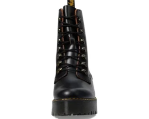 Dr. Martens Boots & Booties<Leona 7 Hook Boot Black Vintage Smooth