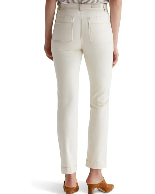 AG Jeans Jeans & Denim<Lila Utility Mid-Rise Straight Jeans in White Oat