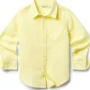 Janie and Jack Shirts & Tops<Linen Roll Up Shirt (Toddler/Little Kids/Big Kids) Red