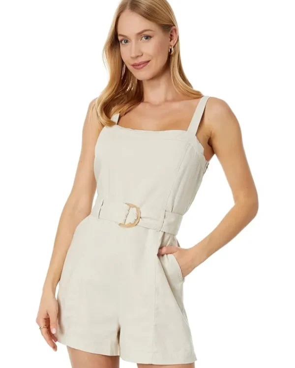 Blank NYC Jumpsuits & Rompers<Linen Romper in Sandshell