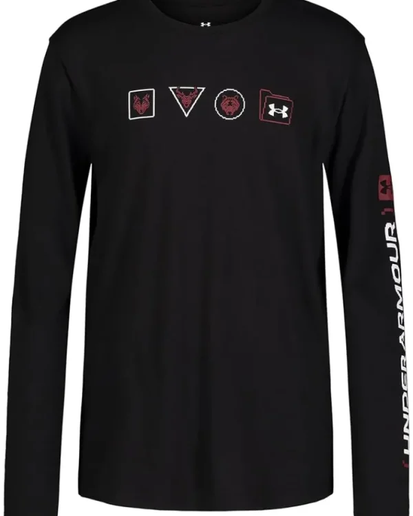 Under Armour Kids Shirts & Tops<Linux Multi Long Sleeve Tee (Big Kids) Black