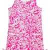 Lilly Pulitzer Kids Dresses<LITTLE LILLY KNIT SHIFT Passion Fruit Pink Absolutely Flamazing