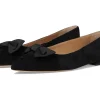 Lauren Ralph Lauren Flats<Londyn Bow-Trim Suede Ballet Flat Black/Black