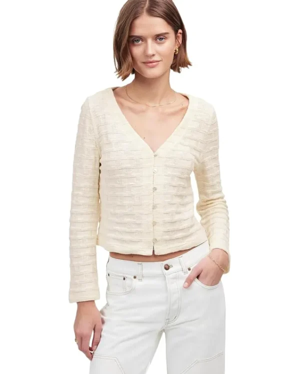 Madewell Shirts & Tops<Long Sleeve Basketweave Sweater Hole Antique Cream