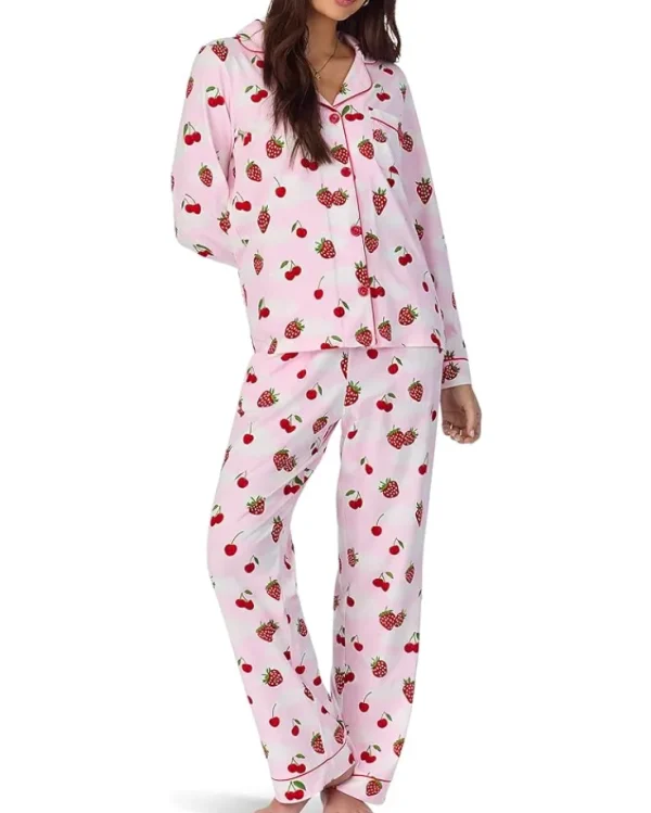 Bedhead PJs Sleepwear<Long Sleeve Cotton Knit Classic Pajama Set Around The World