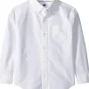 Janie and Jack Shirts & Tops<Long Sleeve Oxford Button-Up Shirt (Toddler/Little Kids/Big Kids) White