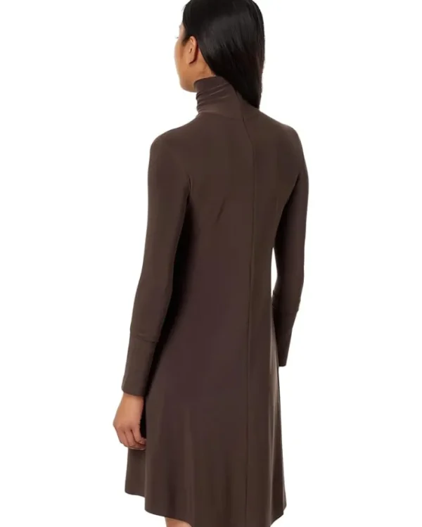 Norma Kamali Dresses<Long Sleeve Turtle Swing Dress Chocolate