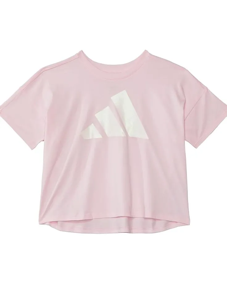 loose_box_tee_sbig_kid_0.webp adidas Kids Shirts & Tops<Loose Box Tee S24(Big Kid) Med Pink