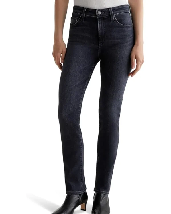 AG Jeans Jeans & Denim<Mari Mid Rise Slim Straight Jeans in 8 Years Black Salt