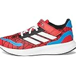 adidas Kids Sneakers | Sneakers<Marvel Spider-Man Run Falcon Elastic Lace Sportswear Shoes (Little Kid) Pure Ruby/White/Bright Blue