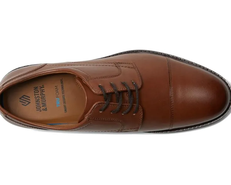 mason_cap_toe_1.webp Johnston & Murphy Oxfords<Mason Cap Toe Black Full Grain