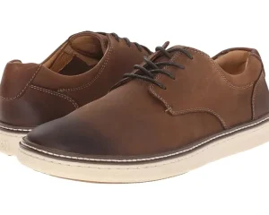 Johnston & Murphy Wide | Adaptive<McGuffey Casual Plain Toe Sneaker Brown Oiled Full Grain