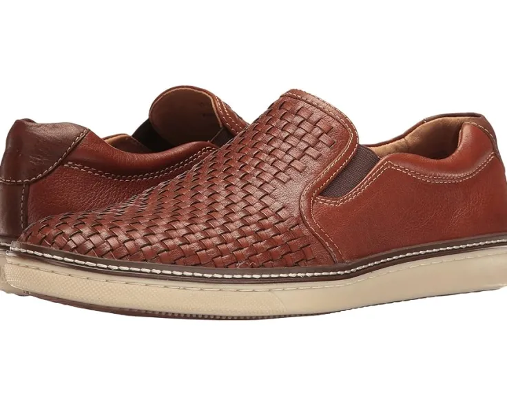 mcguffey_woven_casual_sli_0.webp Johnston & Murphy Wide | Adaptive<McGuffey Woven Casual Slip-On Sneaker Tan Full Grain