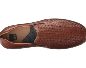 Johnston & Murphy Wide | Adaptive<McGuffey Woven Casual Slip-On Sneaker Tan Full Grain