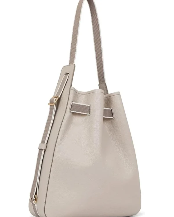 ECCO Bags<Medium Sail Bag Black Pebbled Leather