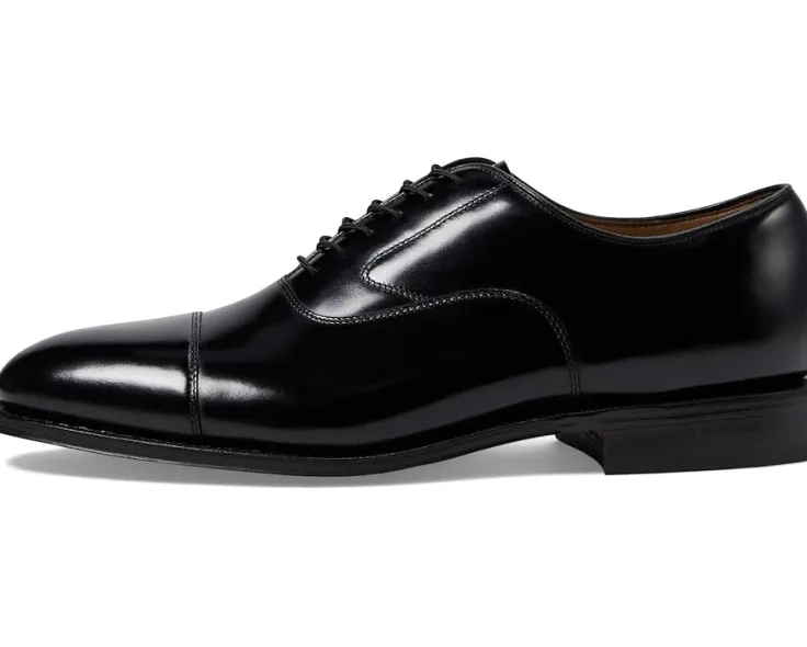 melton_classic_dress_cap__3.webp Johnston & Murphy Adaptive | Oxfords<Melton Classic Dress Cap Toe Oxford Black Brushed Veal