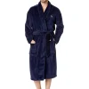 Polo Ralph Lauren Sleepwear<Microfiber Plush Long Sleeve Shawl Collar Robe Blackwatch Plaid/Basic Gold Pony Print