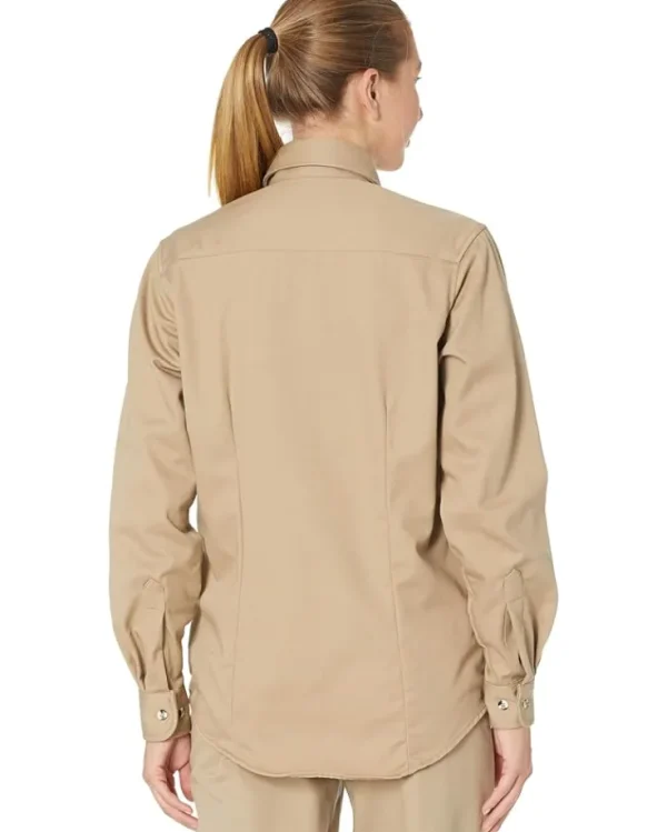 Bulwark FR Work & Duty Apparel<Midweight FR Dress Uniform Shirt Khaki