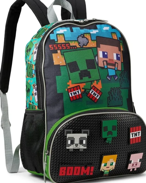 BIOWORLD Kids Backpacks<Minecraft Backpack (Little Kid/Big Kid) Green 1