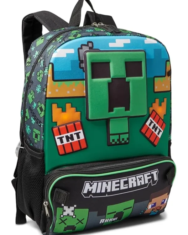 BIOWORLD Kids Backpacks<Minecraft Backpack Set (Little Kid/Big Kid) Green