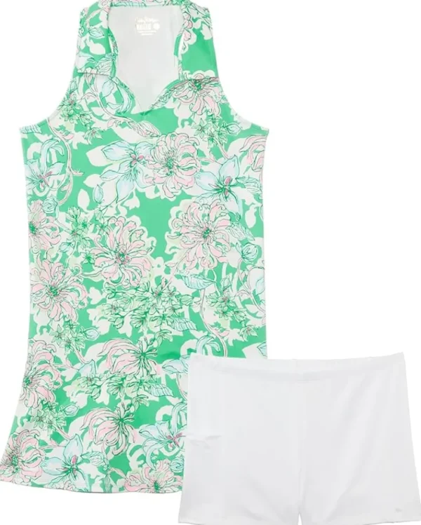 Lilly Pulitzer Kids Dresses<Mini Dania Dress Upf 50+ (Toddler/Little Kids/Big Kids) Spearmint Blossom Views
