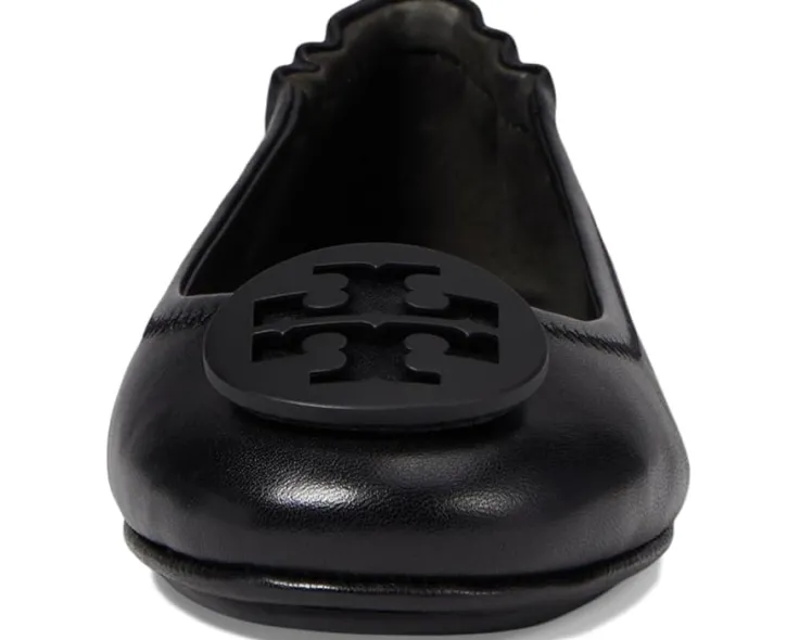 minnie_travel_ballet_w_lo_1.webp Tory Burch Flats<Minnie Travel Ballet w/ Logo Perfect Black