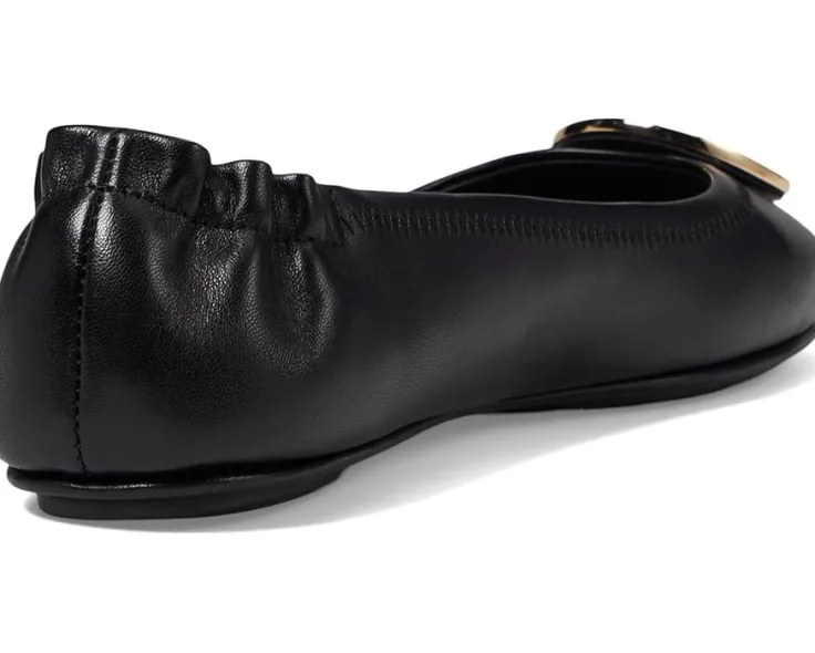 minnie_travel_ballet_w_me_4.webp Tory Burch Flats<Minnie Travel Ballet w/ Metal Logo Perfect Black/Gold
