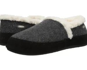Acorn Slippers<Moc Ragg Dark Charcoal Ragg Wool