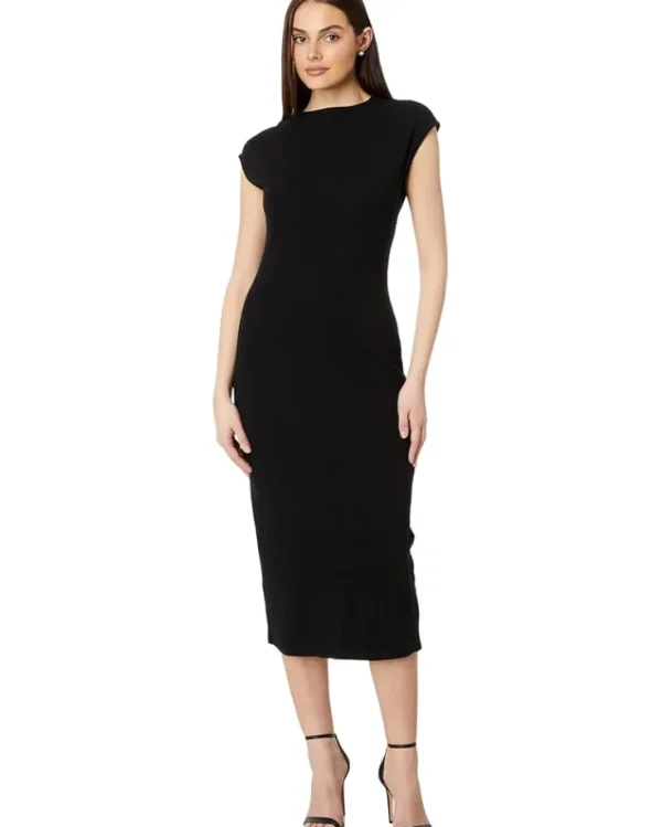 Vince Camuto Dresses<Mock Neck Drop Shoulder Midi Dress Rich Black