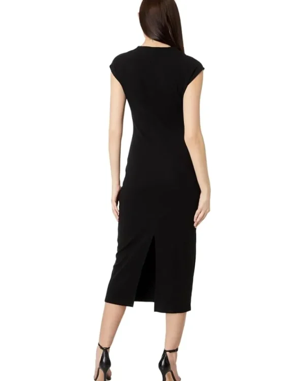 Vince Camuto Dresses<Mock Neck Drop Shoulder Midi Dress Rich Black