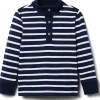 Janie and Jack Shirts & Tops<Mockneck Pullover (Toddler/Little Kid/Big Kid) Navy