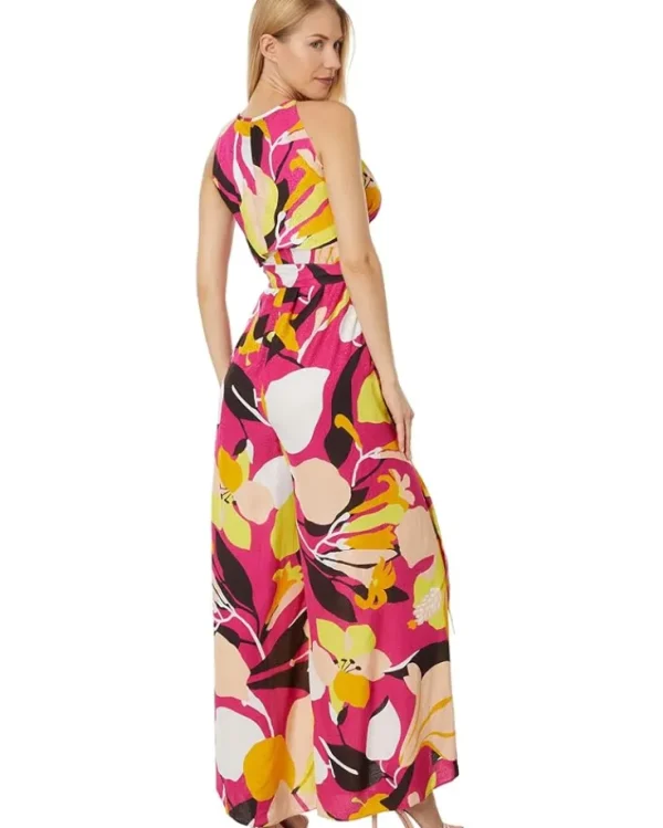 Ted Baker Jumpsuits & Rompers<Molliah Halterneck Jumpsuit with Wrap Bodice Detail Bright Pink