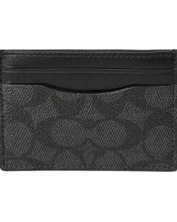 COACH Bags<Money Clip Card Case In Signature Canvas Charcoal