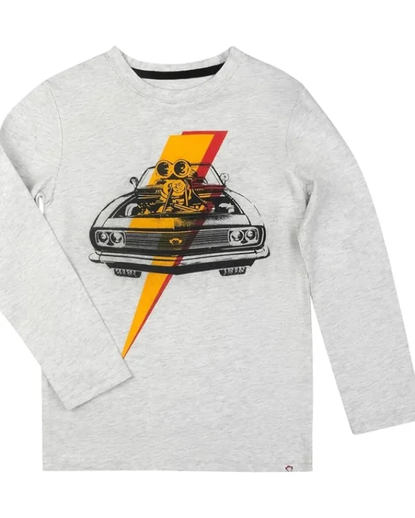 Appaman Kids Shirts & Tops<Muscle Car Graphic Long Sleeve Tee (Toddler/Little Kids/Big Kids) Cloud Heather