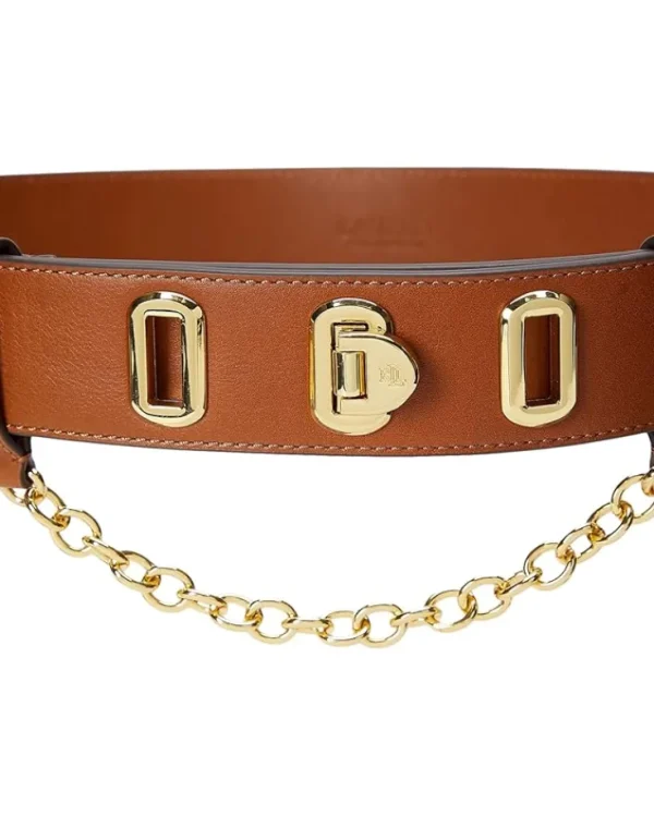 Lauren Ralph Lauren Belts<Natural Smooth Leather Flip Lock 40 Belt Wide Lauren Tan