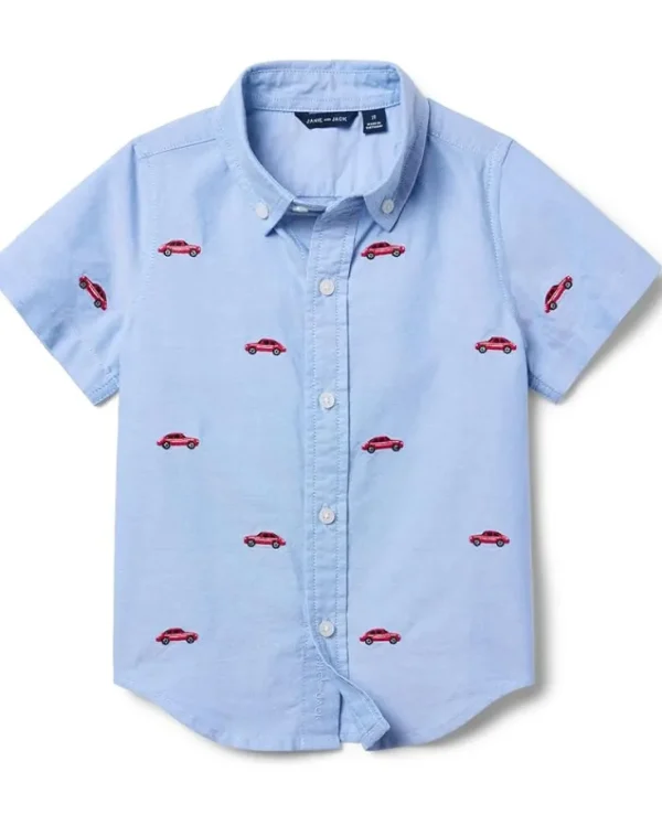 Janie and Jack Shirts & Tops<Nautical Embroidered Shirt (Toddler/Little Kid/Big Kid) Multi Color