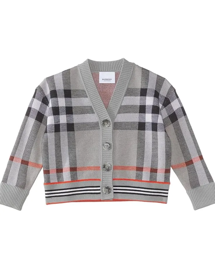 nicolette_icn_check_toddl_0.webp Burberry Kids Dresses<Nicolette ICN Check (Toddler/Little Kids/Big Kids) Cool Charcoal Grey IP Check