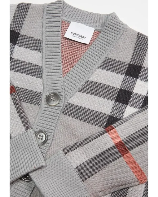 Burberry Kids Dresses<Nicolette ICN Check (Toddler/Little Kids/Big Kids) Cool Charcoal Grey IP Check