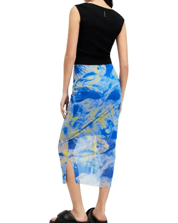 AllSaints Skirts<Nora Inspiral Skirt Electric Blue