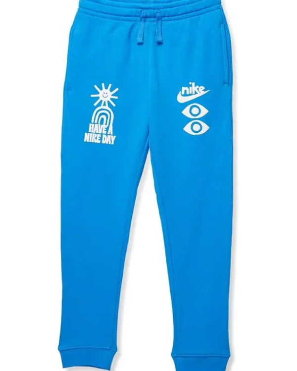 Nike Kids Pants<NSW HBR Statement Fleece Pants Light Photo Blue/Light Photo Blue/White