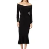 Norma Kamali Dresses<Off Shoulder NK Shirt Fishtail Dress To Midcalf Black