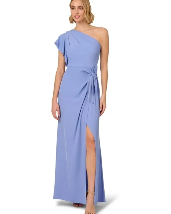 Adrianna Papell Dresses<One-Shoulder Gown Peri Cruise