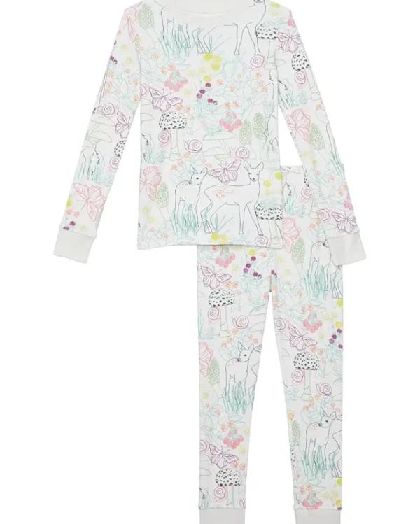 L.L.Bean Pajamas | Pajamas<Organic Cotton Fitted Pajamas (Big Kids) Silver Birch Forest