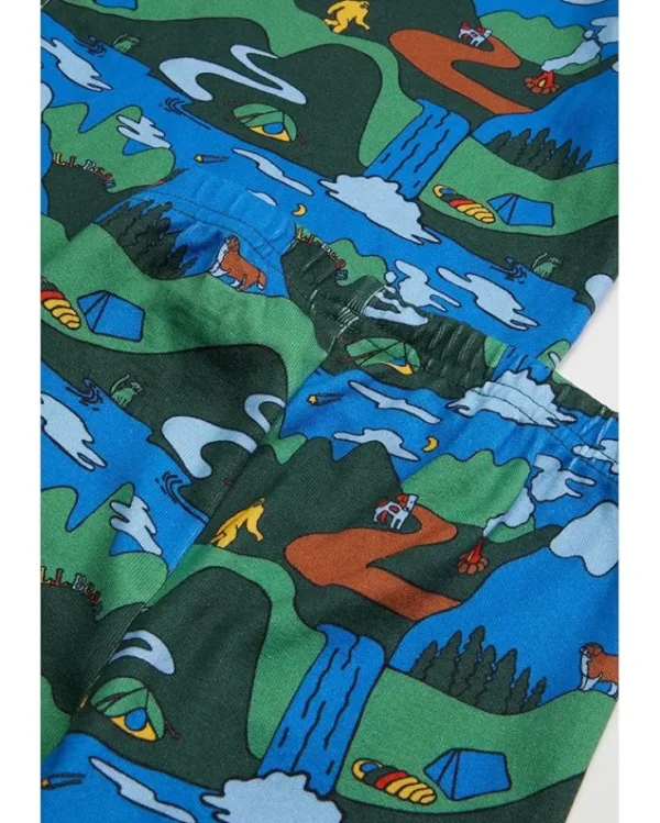 L.L.Bean Pajamas | Pajamas<Organic Cotton Fitted Pajamas (Little Kids) Deep Green Landscape