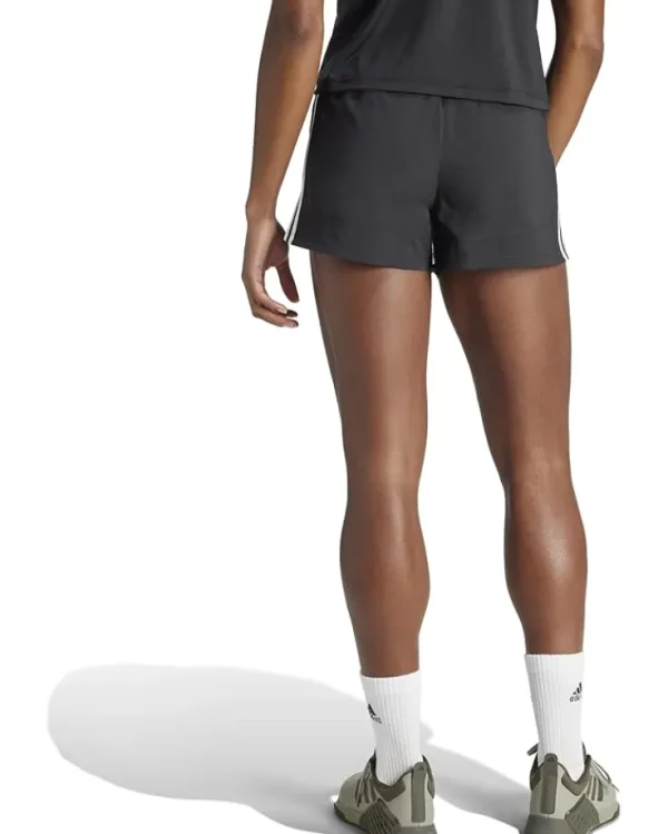adidas Shorts<Pacer Training 3-Stripes Woven High-Rise Shorts Black/White