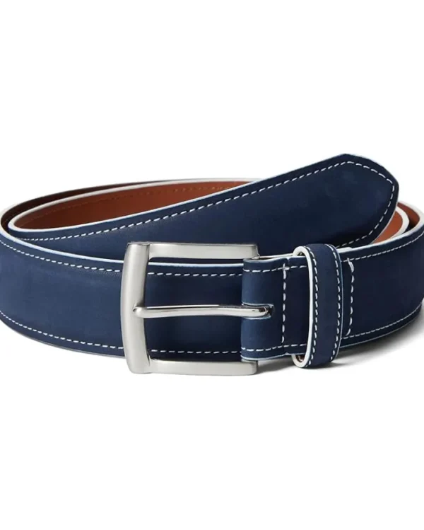 Johnston & Murphy Belts<Painted Edge Belt Navy Leather