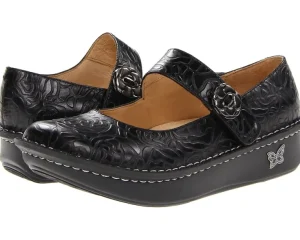 Alegria Flats<Paloma Black Embossed Rose