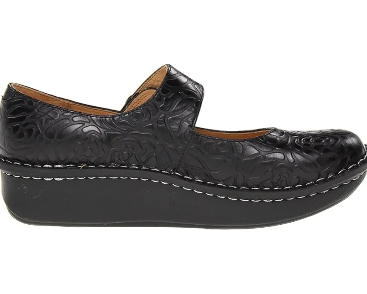 paloma_5.webp Alegria Flats<Paloma Black Embossed Rose